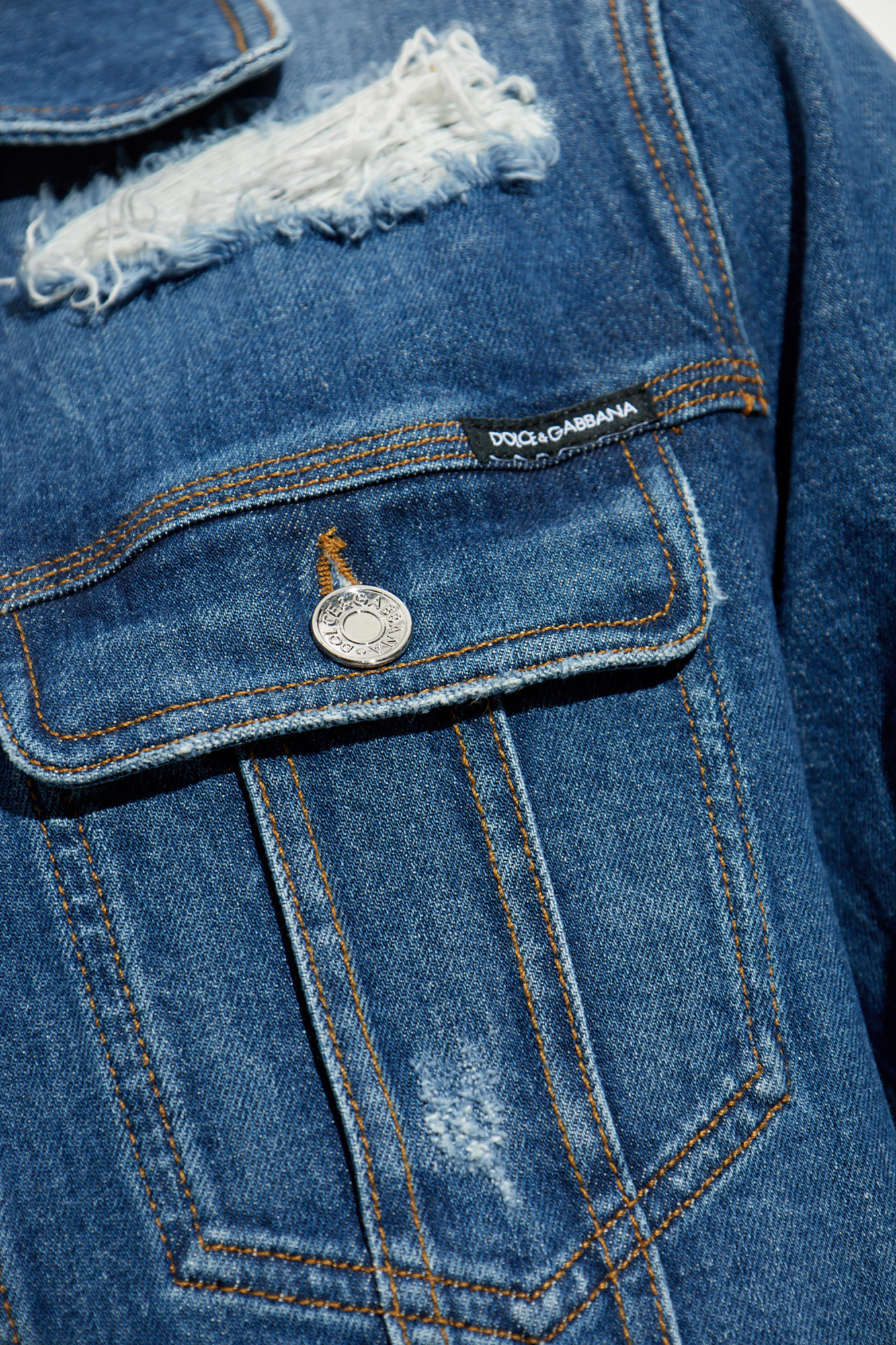 Dolce & Gabbana Denim jacket with vintage effect | Men's